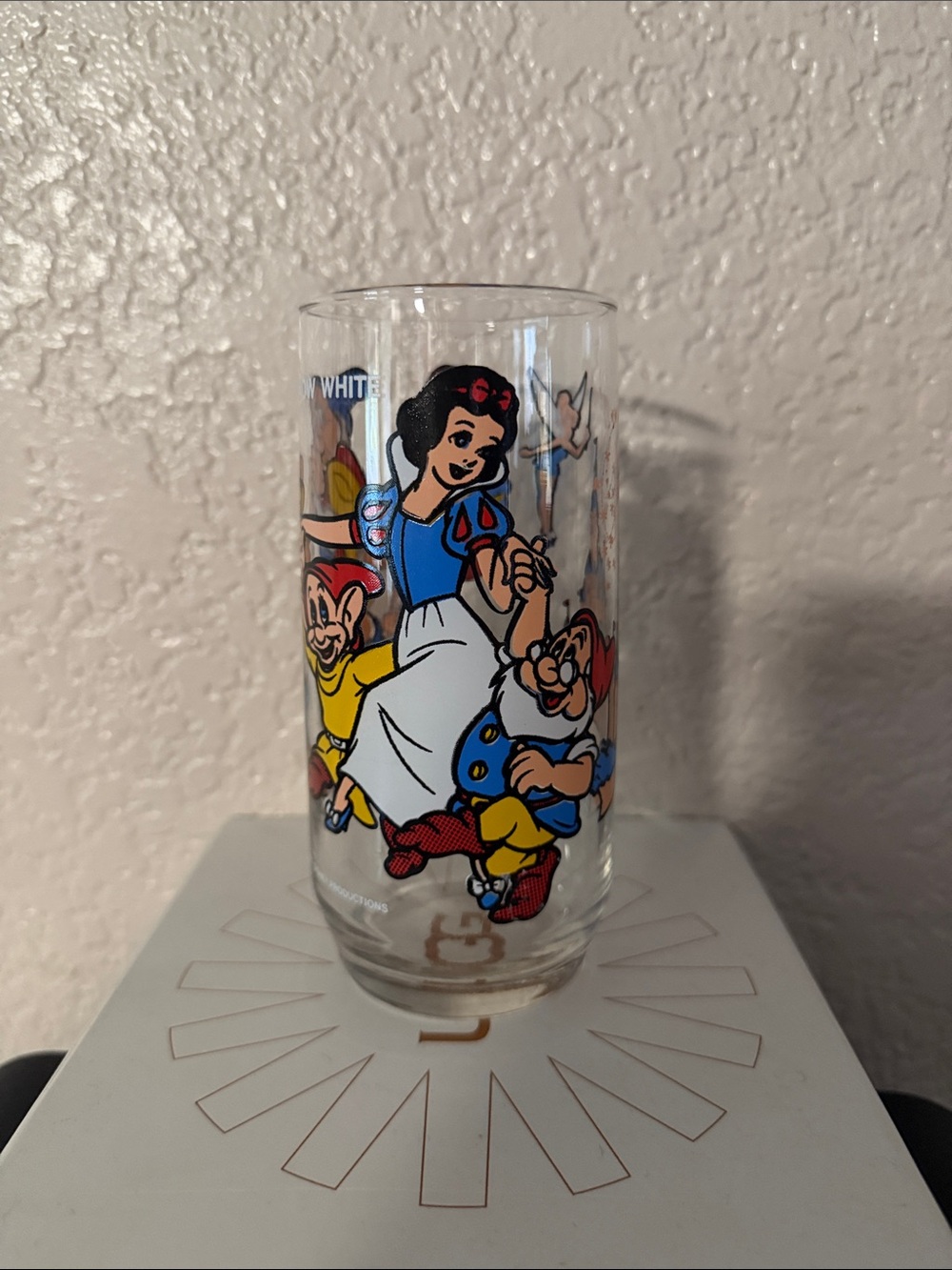 Classic Snow White & Dwarfs Clear Drinking Glass - Multicolor set of 4